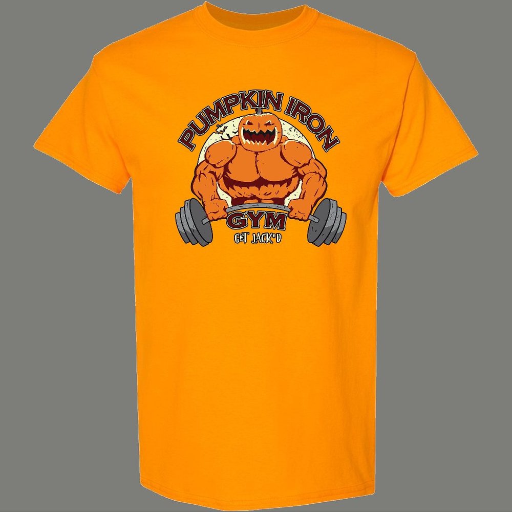 Pumpkin Iron Halloween Gym Mashup Style Quality Shirt